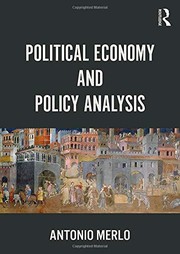 Front cover of Political Economy and Policy Analysis by Antonio Merlo