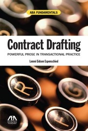 Cover of Contract drafting by Lenné Eidson Espenschied