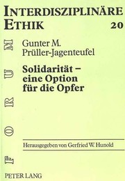 Front cover of Solidarität--eine Option für die Opfer by Gunter M. Prüller-Jagenteufel
