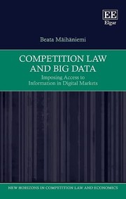 Cover of Competition Law and Big Data by Beata Mäihäniemi