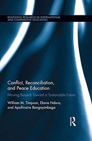 Front cover of Conflict, Reconciliation and Peace Education by William Timpson