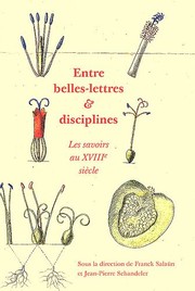 Front cover of Entre belles-lettres et disciplines by Franck Salaün