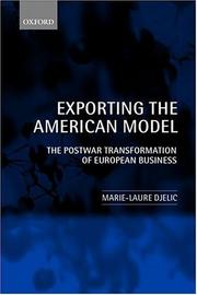 Front cover of Exporting the American model by Marie-Laure Djelic