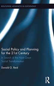 Front cover of Social Policy and Planning for the 21st Century by Donald G. Reid