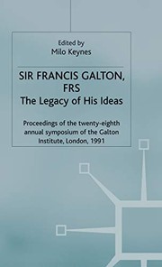 Front cover of Sir Francis Galton (Studies in Biology, Economy & Society) by W.Milo Keynes