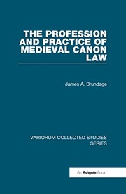 Cover of The profession and practice of medieval canon law by James A. Brundage