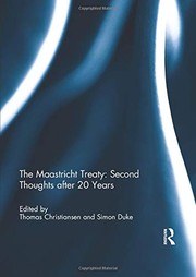 Front cover of Maastricht Treaty by Thomas Christiansen