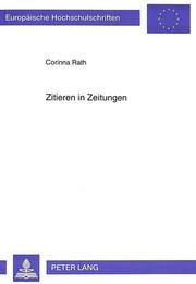 Front cover of Zitieren in Zeitungen by Corinna Rath