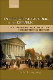 Cover of Intellectual Founders of the Republic by Sudhir Hazareesingh