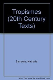 Front cover of Tropismes by Nathalie Sarraute