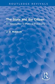 Cover of The state and the citizen by J. D. Mabbott