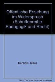 Front cover of Öffentliche Erziehung im Widerspruch by Klaus Rehbein
