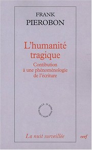 Cover of L'humanité tragique by Frank Pierobon