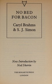 Cover of No bed for Bacon by Caryl Brahms