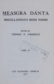 Cover of Measgra Dánta by Thomas Francis O'Rahilly