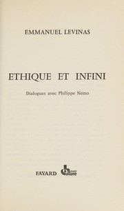 Cover of Ethique et infini by Emmanuel Levinas