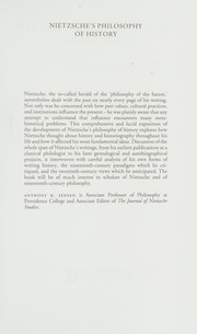 Cover of Nietzsche's Philosophy of History by Anthony K. Jensen