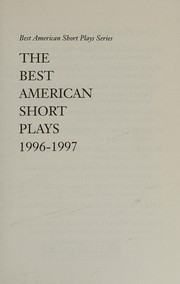 Front cover of The best American short plays, 1996-1997 by Glenn Young