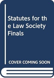 Front cover of Sweet & Maxwell's statutes for the Law Society finals by Rand McNally