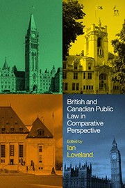 Front cover of British and Canadian Public Law in Comparative Perspective by Ian Loveland