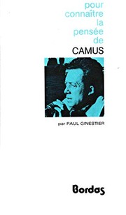 Cover of La pensée de Camus by Paul Ginestier