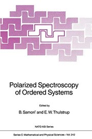Front cover of Polarized spectroscopy of ordered systems by NATO Advanced Study Institute on New Developments in Polarized Spectroscopy of Ordered Systems (1987 Rimini, Italy)
