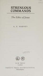 Cover of Strenuous commands by A. E. Harvey