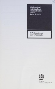 Front cover of Mathematical, statistical, and financial tables for the social sciences by Z. W. Kmietowicz