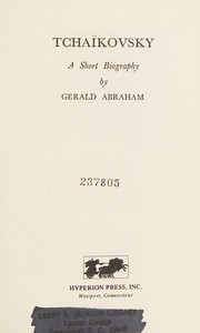 Cover of Tchaikovsky by Gerald Abraham
