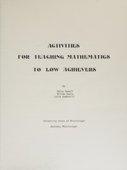 Cover of Activities for teaching mathematics to low achievers by Daisy Howell