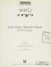 Cover of Early Oracy by Chris Burgess