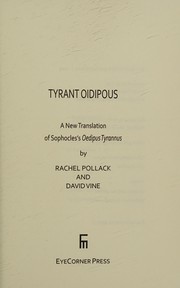 Cover of Tyrant Oidipous by Sophocles