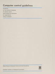 Cover of Computer control guidelines by Canadian Institute of Chartered Accountants. Study Group on Computer Control and Audit Guidelines.