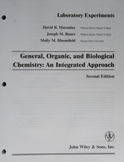 Front cover of General, Organic and Biological Chemistry by David B. Macaulay