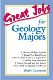Cover of Great jobs for geology majors by Blythe Camenson
