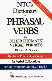 Cover of NTC's Dictionary of Phrasal Verbs and Other Idiomatic Verbal Phrases w/CD-ROM by Richard A. Spears