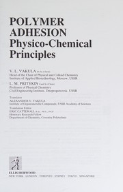 Cover of Polymer adhesion by V. L. Vakula