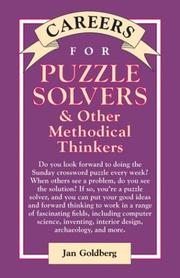 Cover of Careers for puzzle solvers & other methodical thinkers by Jan Goldberg