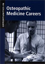 Cover of Opportunities in Osteopathic Medicine Careers by Terence J. Sacks