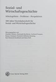Front cover of Sozial- und Wirtschaftsgeschichte by Günther Schulz
