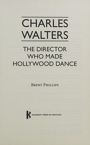 Cover of Charles Walters by Brent Phillips