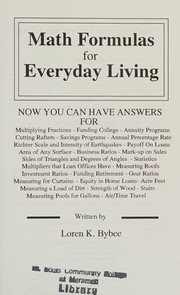 Cover of Math formulas for everyday living by Loren K. Bybee