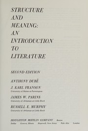 Cover of Structure and meaning by Anthony Dube