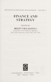 Cover of Finance and Strategy by Belen Villalonga