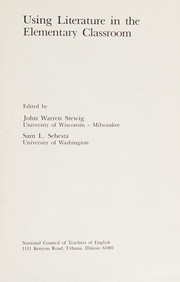 Cover of Using literature in the elementary classroom by John W. Stewig