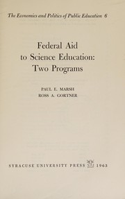 Front cover of Federal aid to science education by Paul E. Marsh