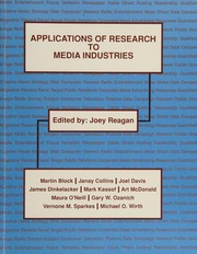 Front cover of Applications of research to media industries by Joey Reagan