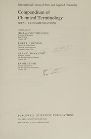 Cover of Compendium of chemical terminology by Victor Gold