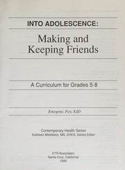 Cover of Into adolescence by Emogene Fox