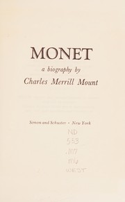 Cover of Monet by Charles Merrill Mount